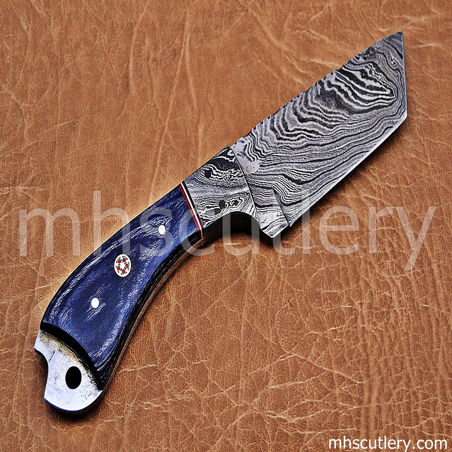 Hand Forged Damascus Steel Fancy Tanto | mhscutlery