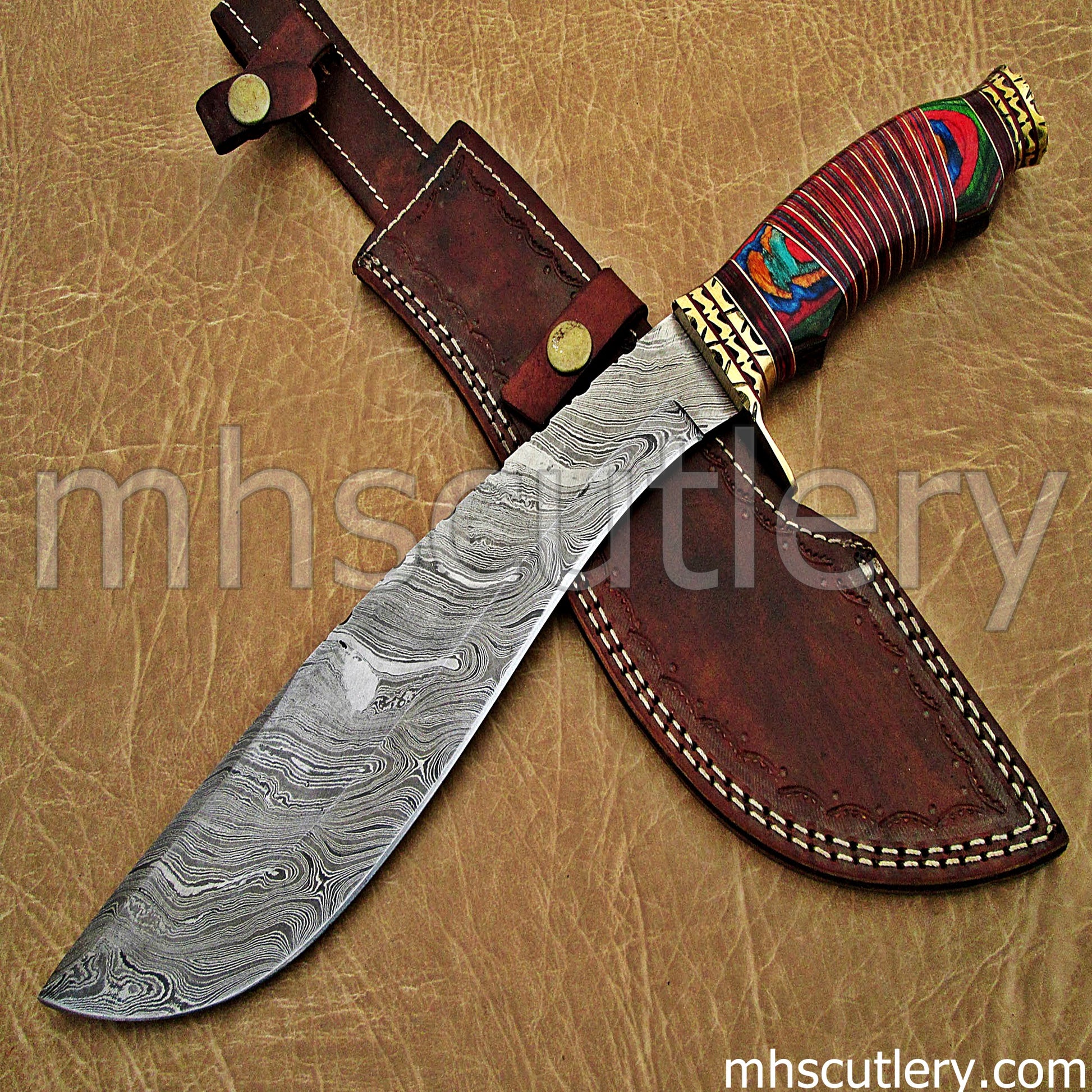 Damascus Steel Nepalese Kukri Hunter Knife | mhscutlery