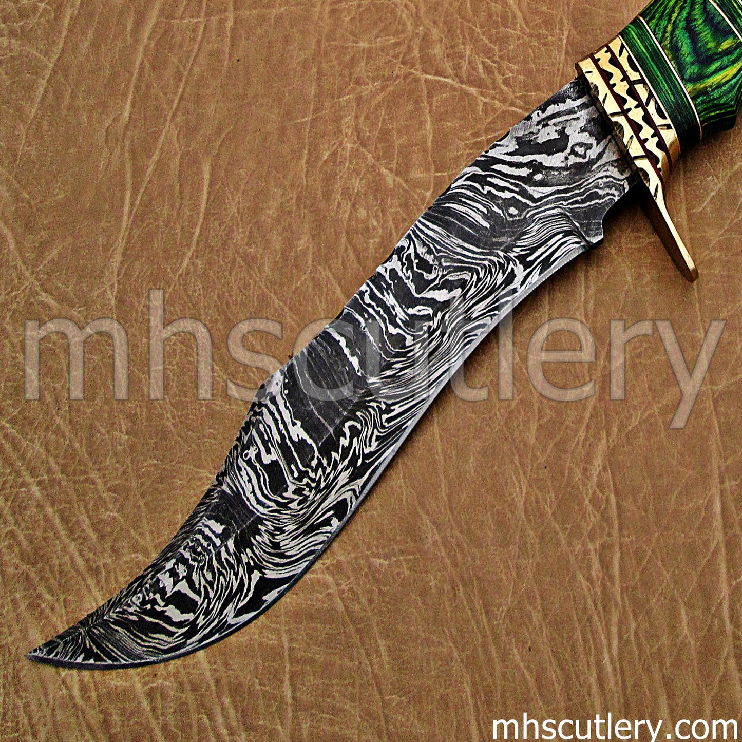 Custom Handmade Damascus Steel Tactical Hunting Knife | mhscutlery