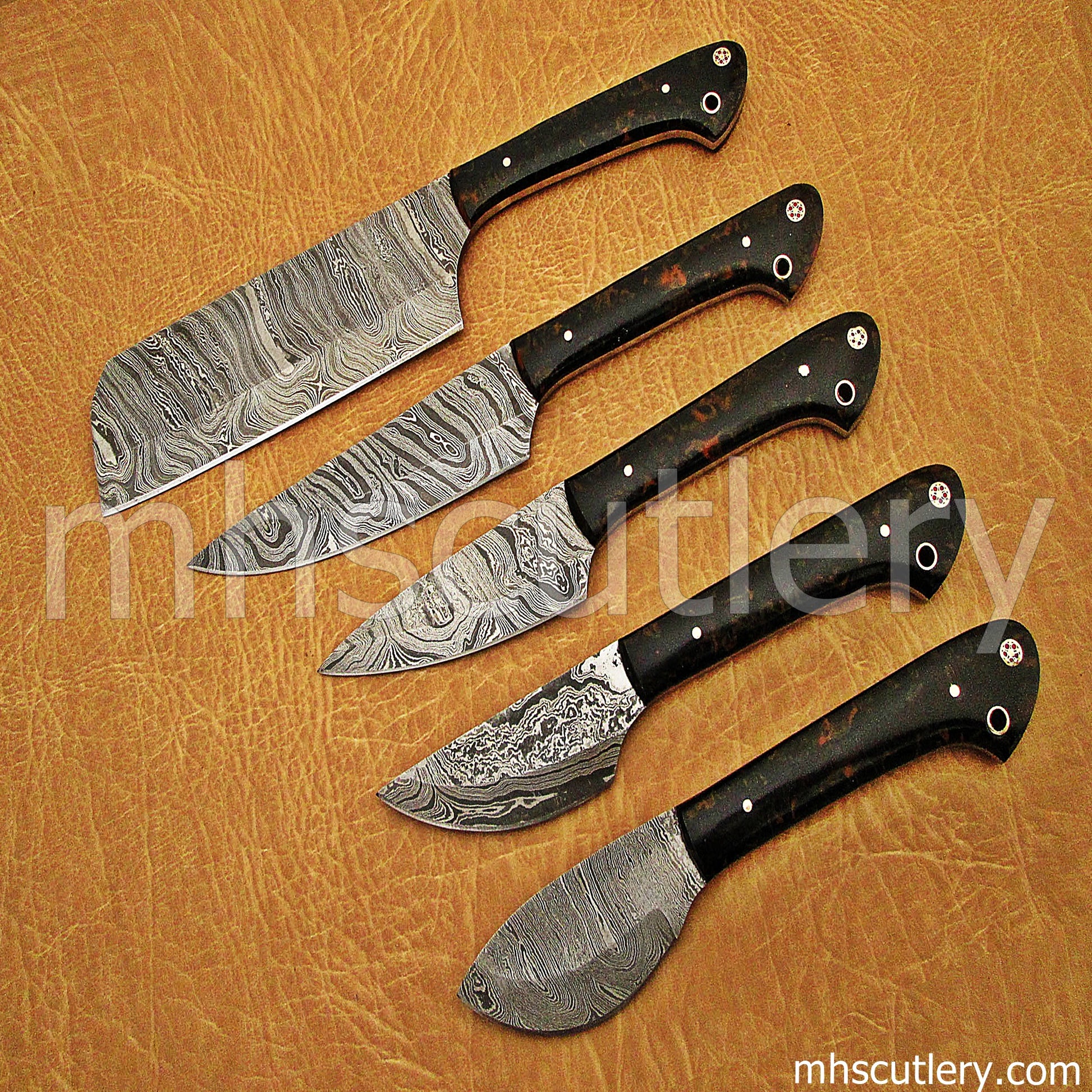 Damascus Steel Chef Knife Set | mhscutlery