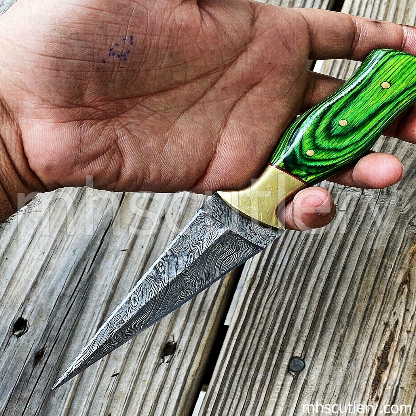 Custom Handmade Damascus Steel Tactical Dagger | mhscutlery
