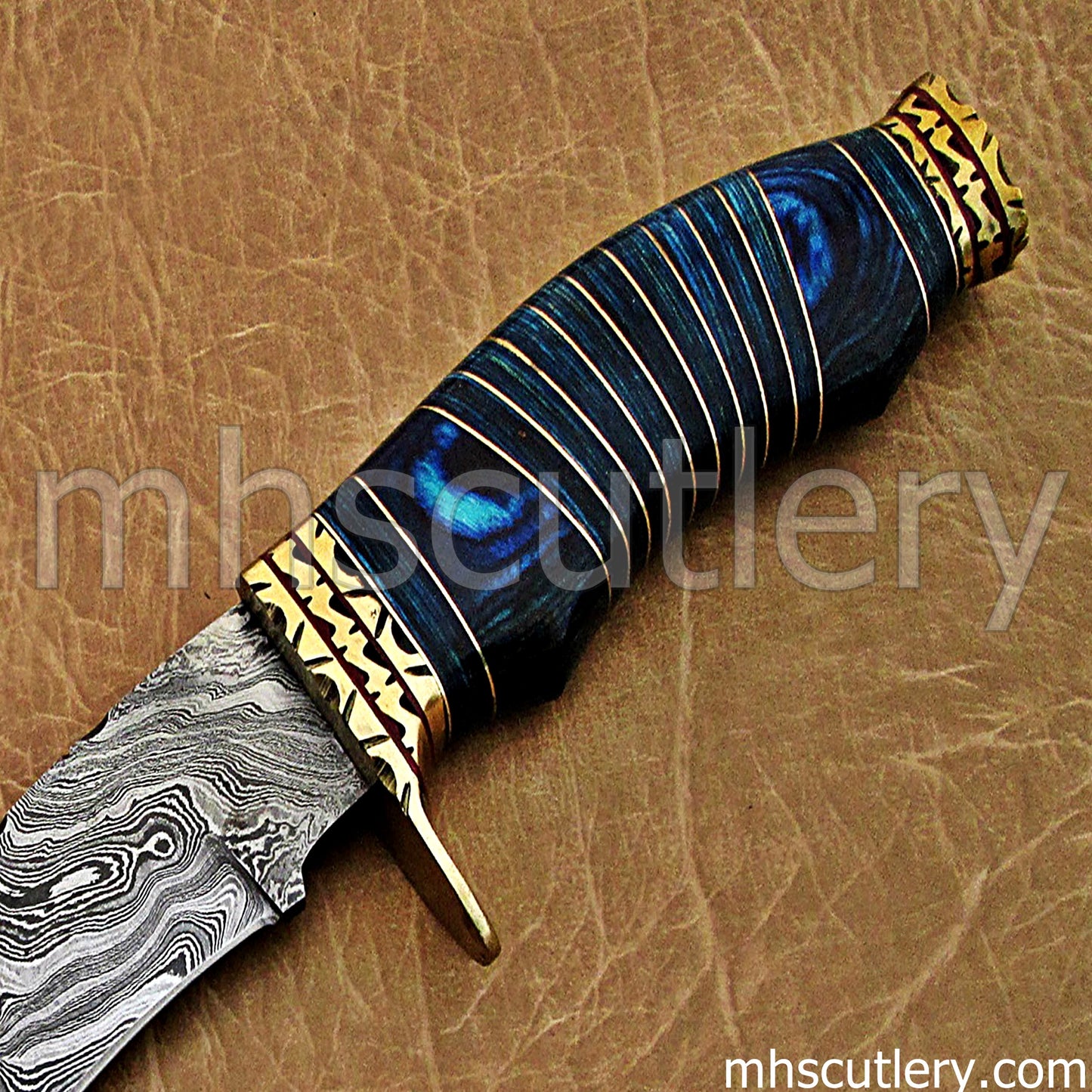 Hand Forged Damascus Steel Bushcraft Machete Knife | mhscutlery