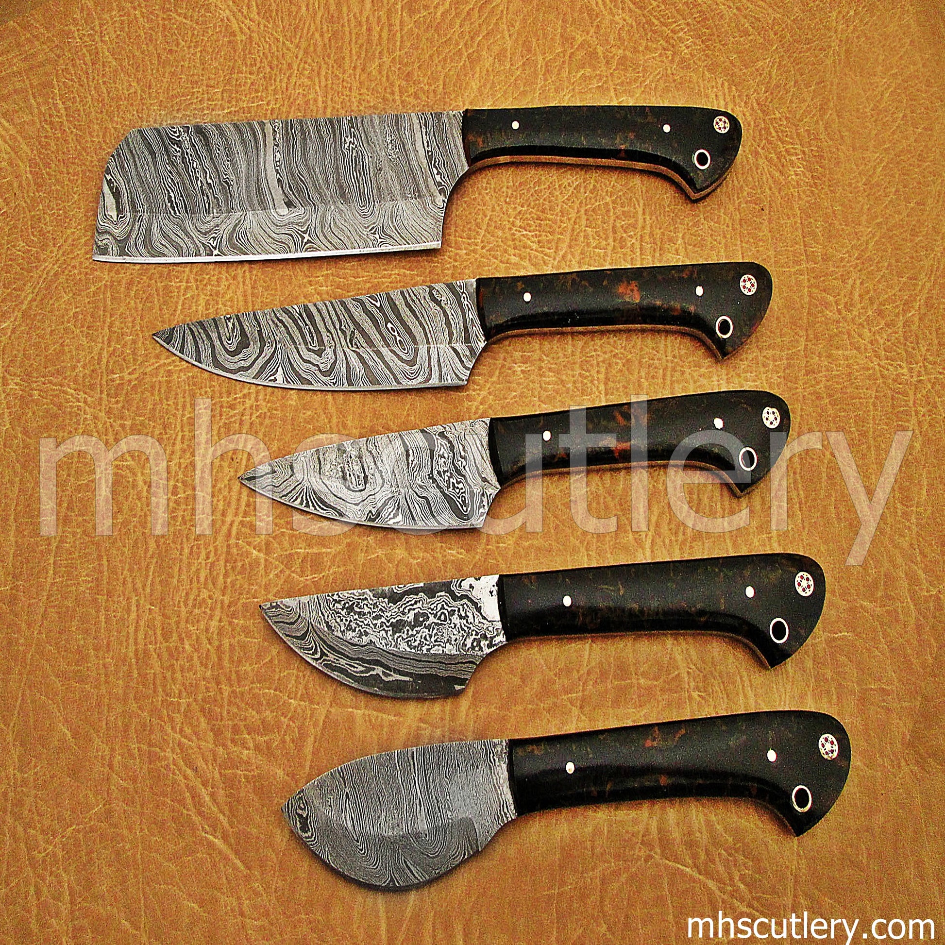 Damascus Steel Chef Knife Set | mhscutlery