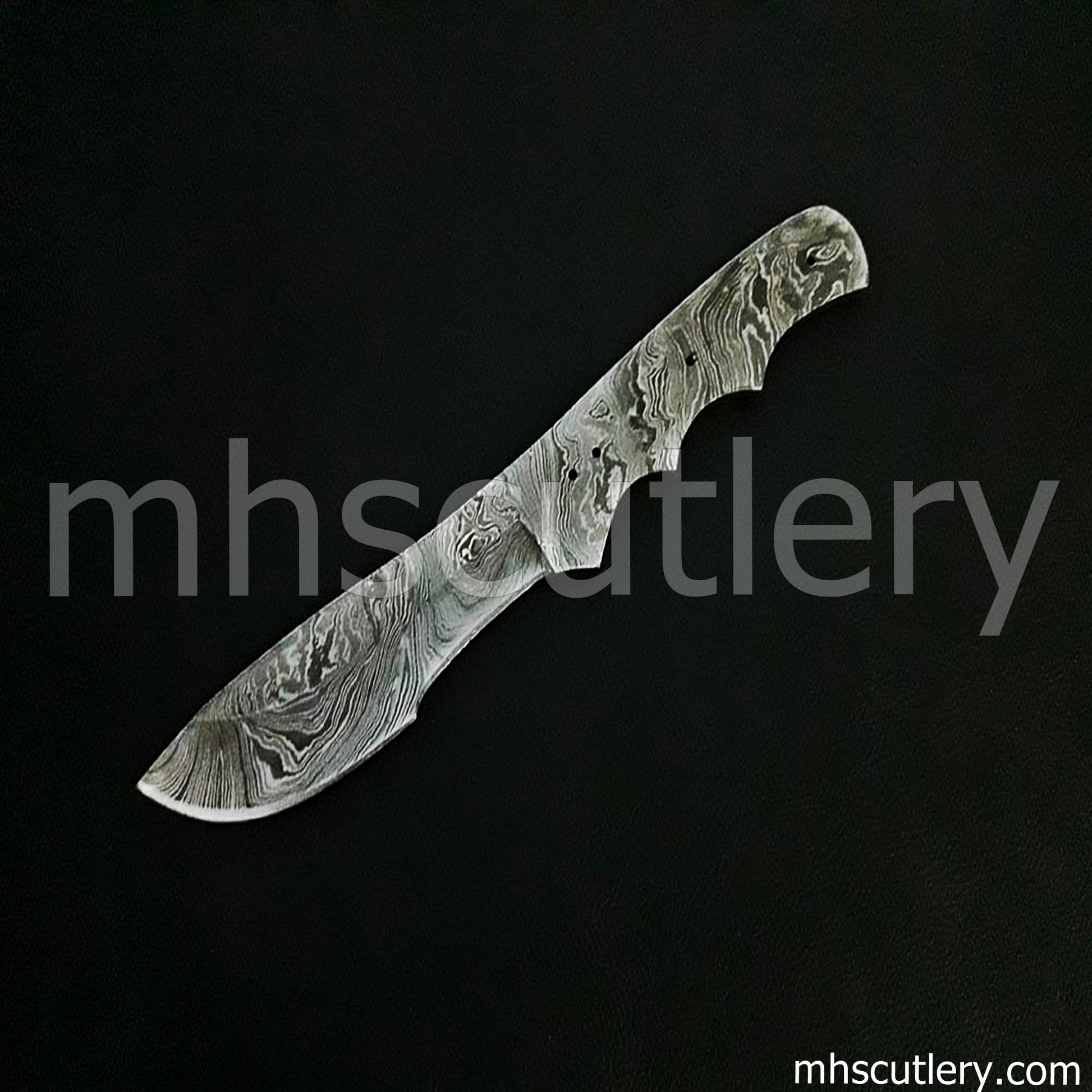 Hand Forged Damascus Steel Tactical Knife Blank Blade | mhscutlery