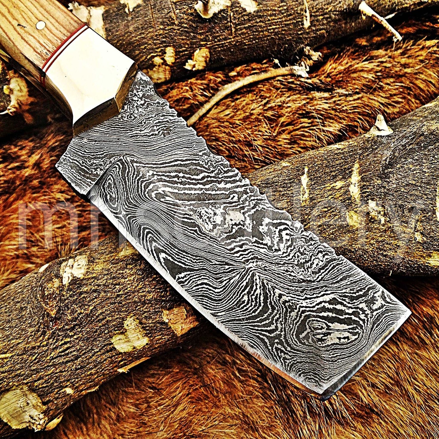 Custom Hand Forged Damascus Steel Koa Tanto | mhscutlery