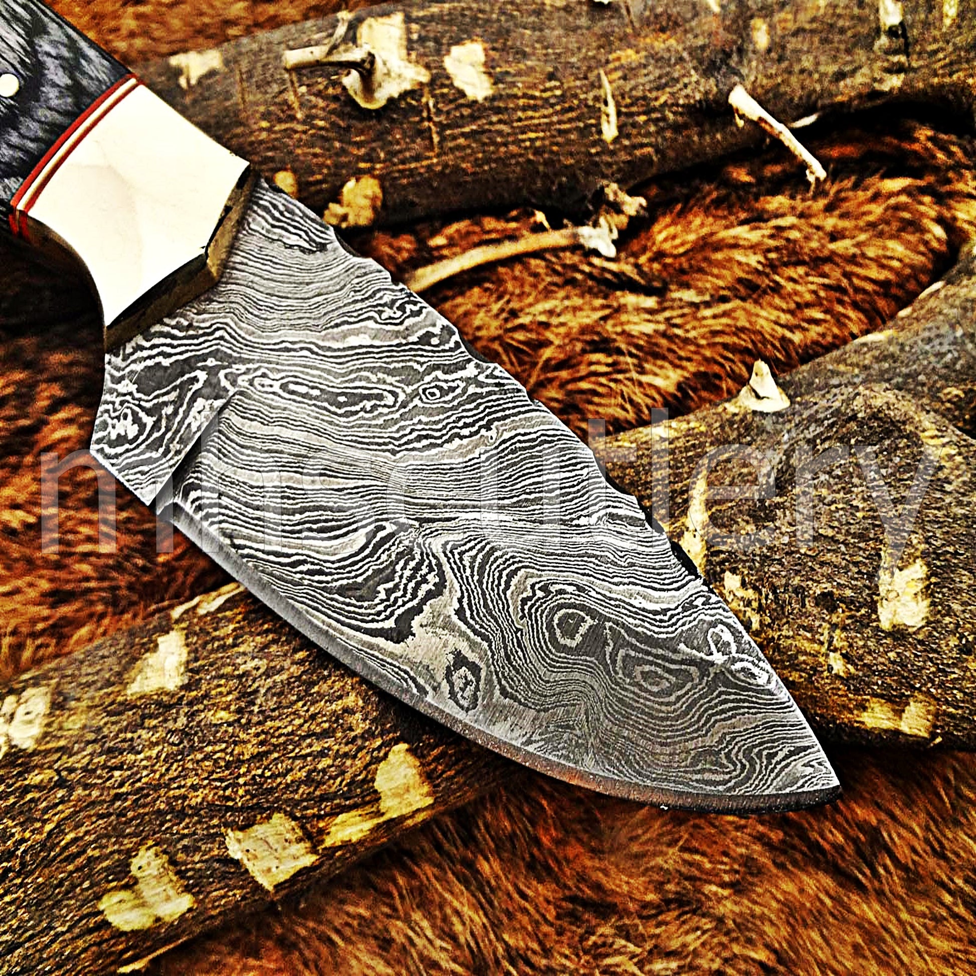 Handmade Damascus Steel Hunting Skinner Knife | mhscutlery