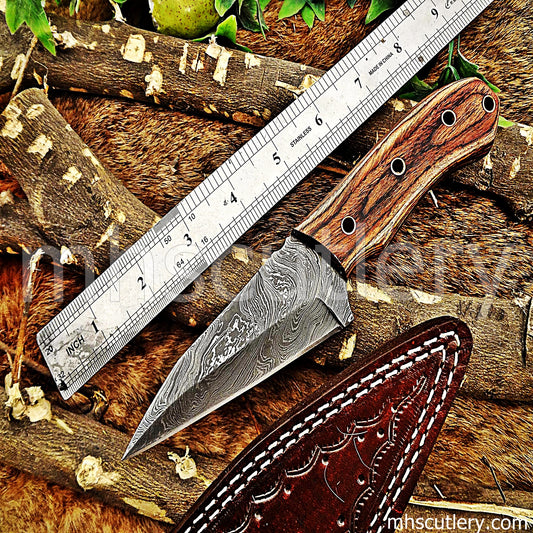 Damascus Steel Tactical Hunter Skinner Knife | mhscutlery