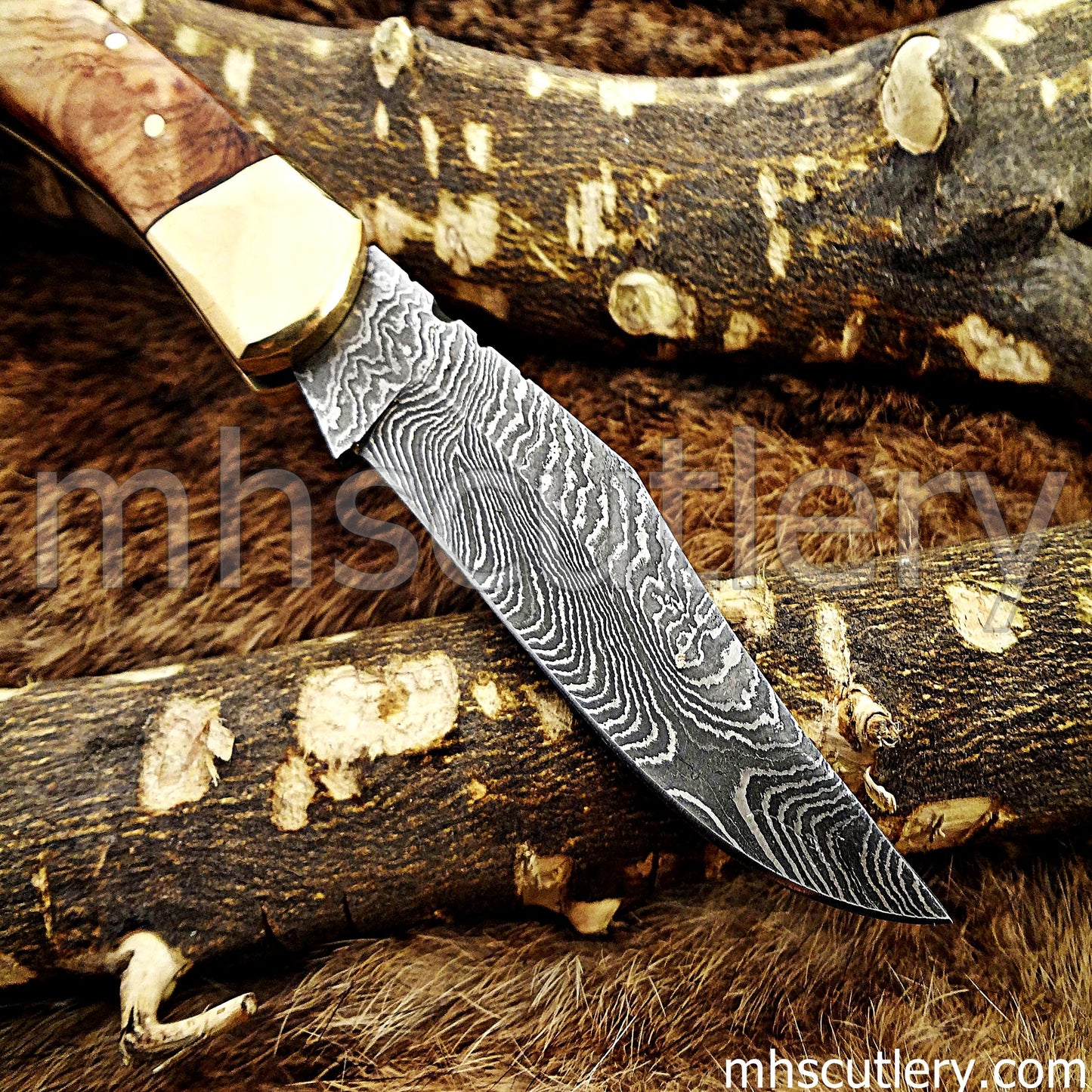 Handmade Damascus Steel Classic Traditional Folding Knife | mhscutlery