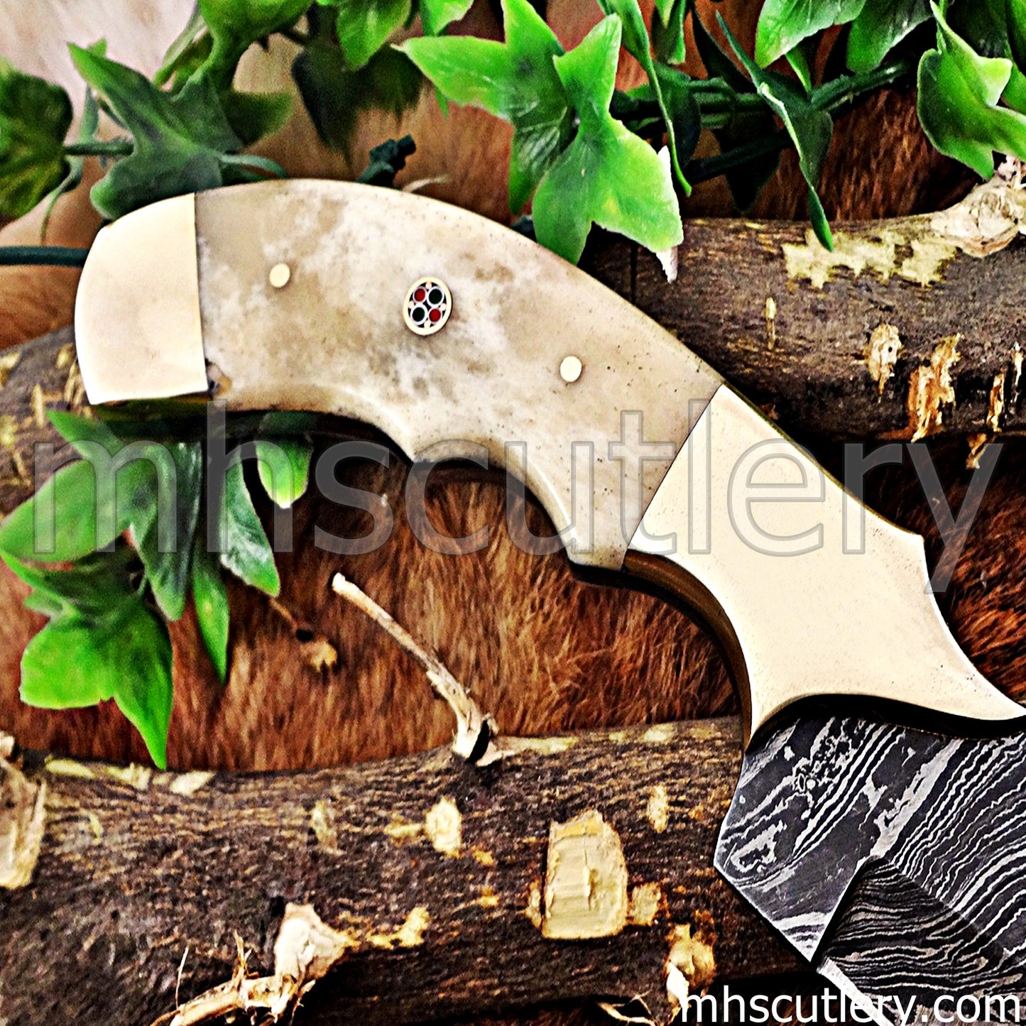 Hand Forged Damascus Steel Bread Knife | mhscutlery