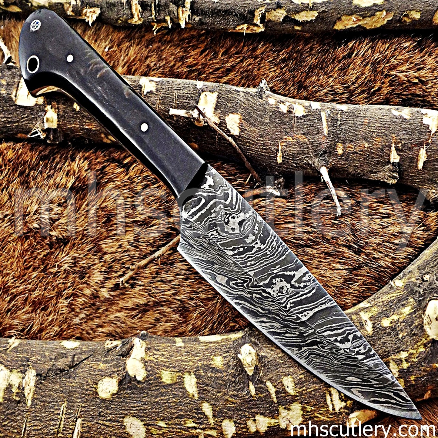 Custom Handmade Damascus Steel Chef's Knife | mhscutlery