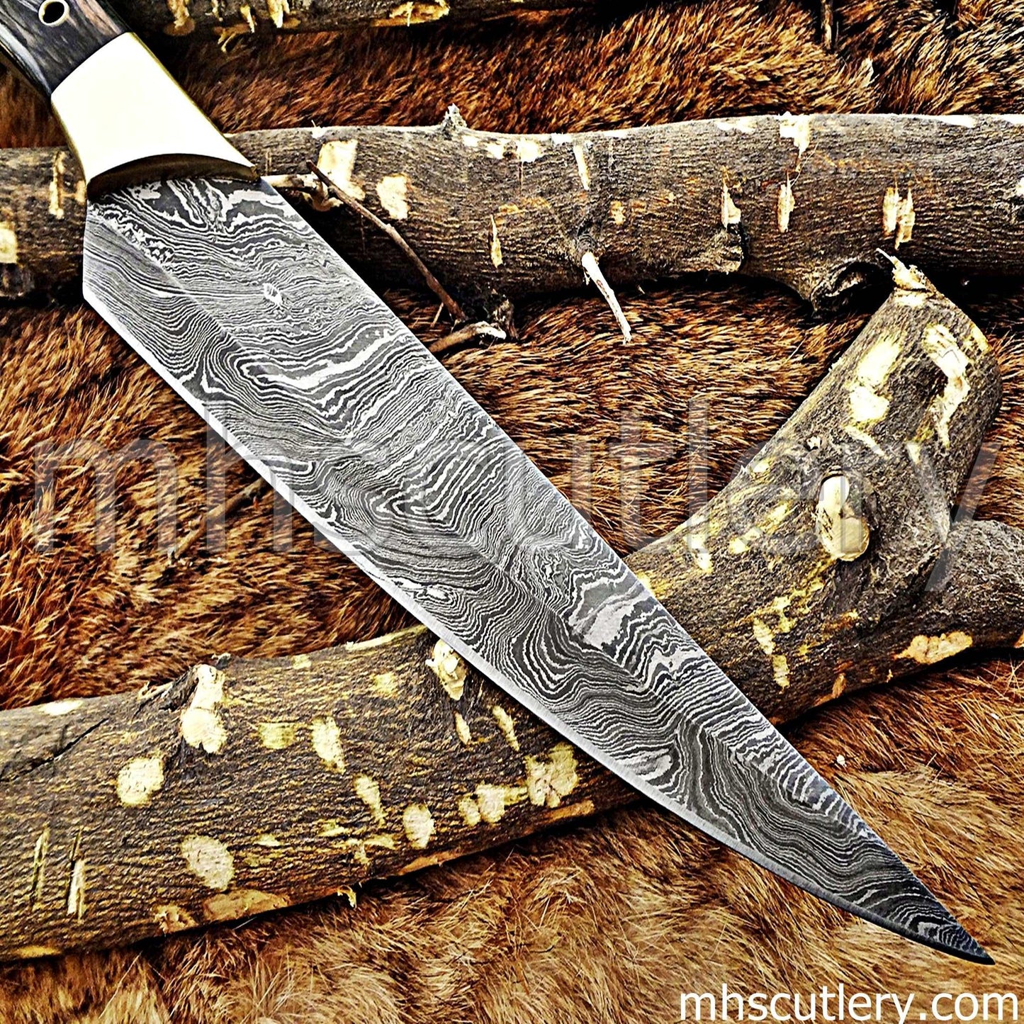Custom Hand Forged Damascus Steel Kitchen Chef Knife | mhscutlery