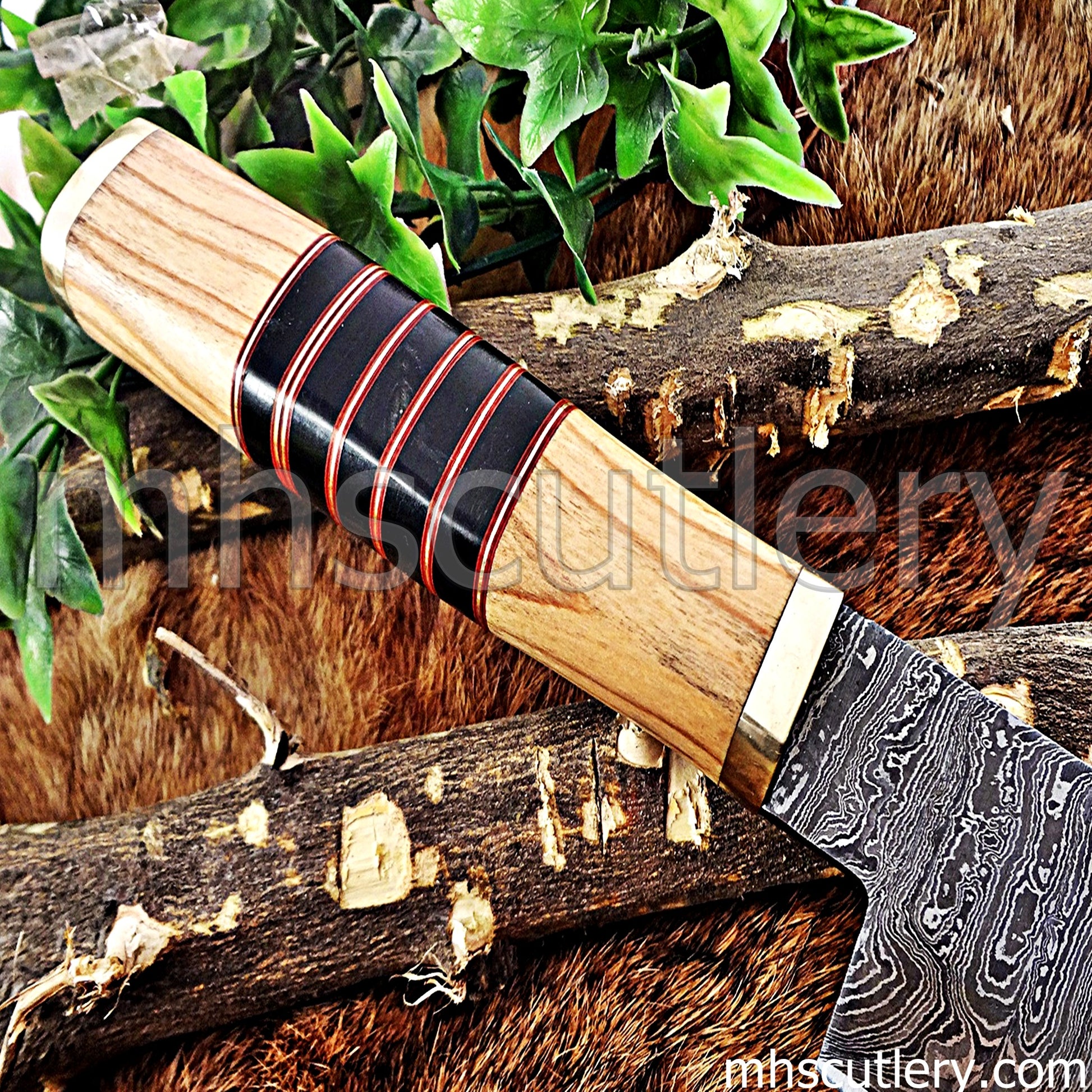 Damascus Steel Japanese Kitchen Knife | mhscutlery