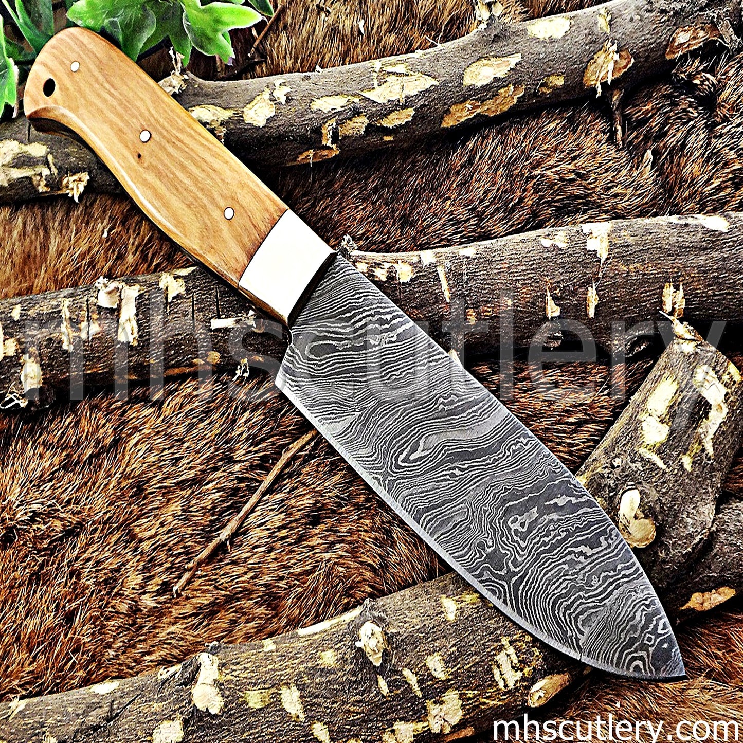 Damascus Steel Utility Chef Knife | mhscutlery