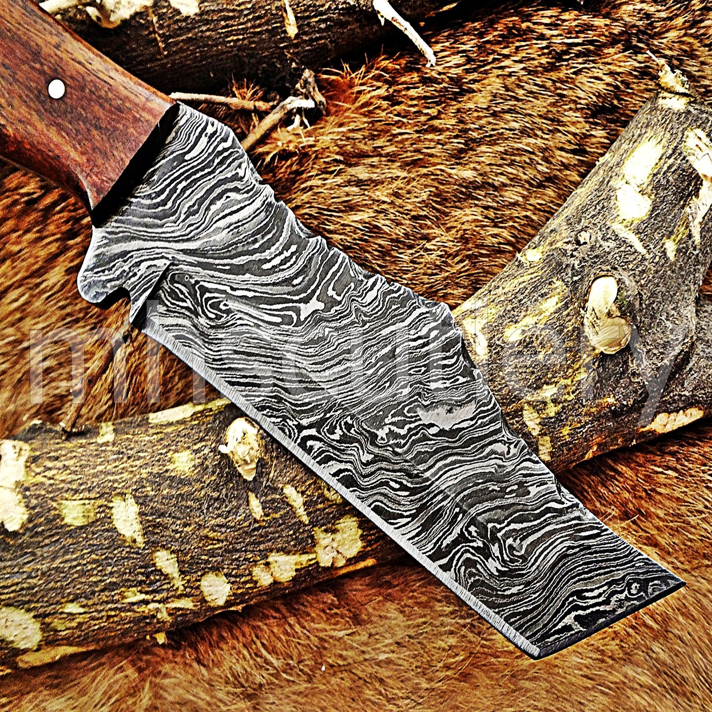 Hand Forged Tactical Tanto Damascus Steel Skinner Hunting Knife | mhscutlery