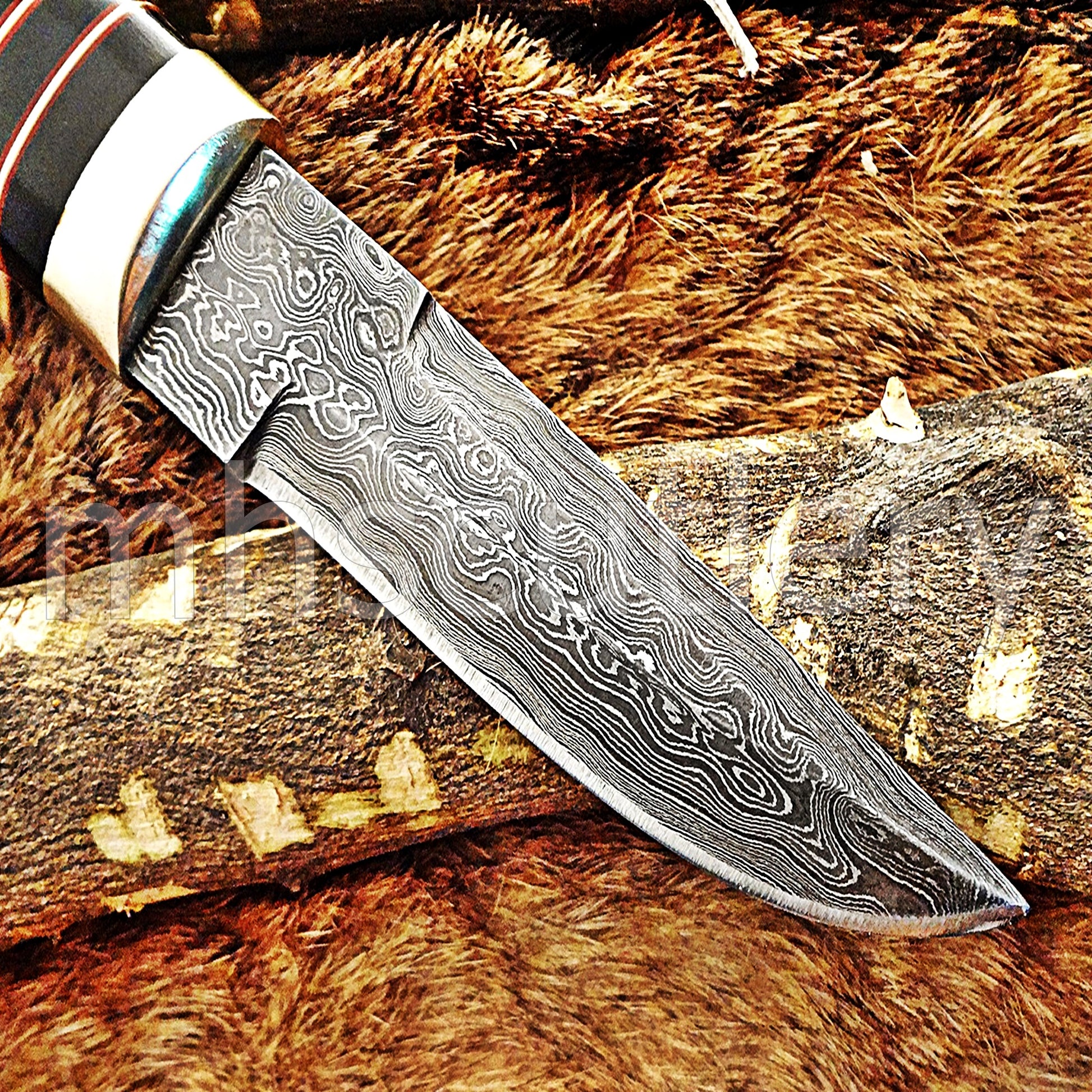 Custom Handmade Damascus Pukko Knife | mhscutlery