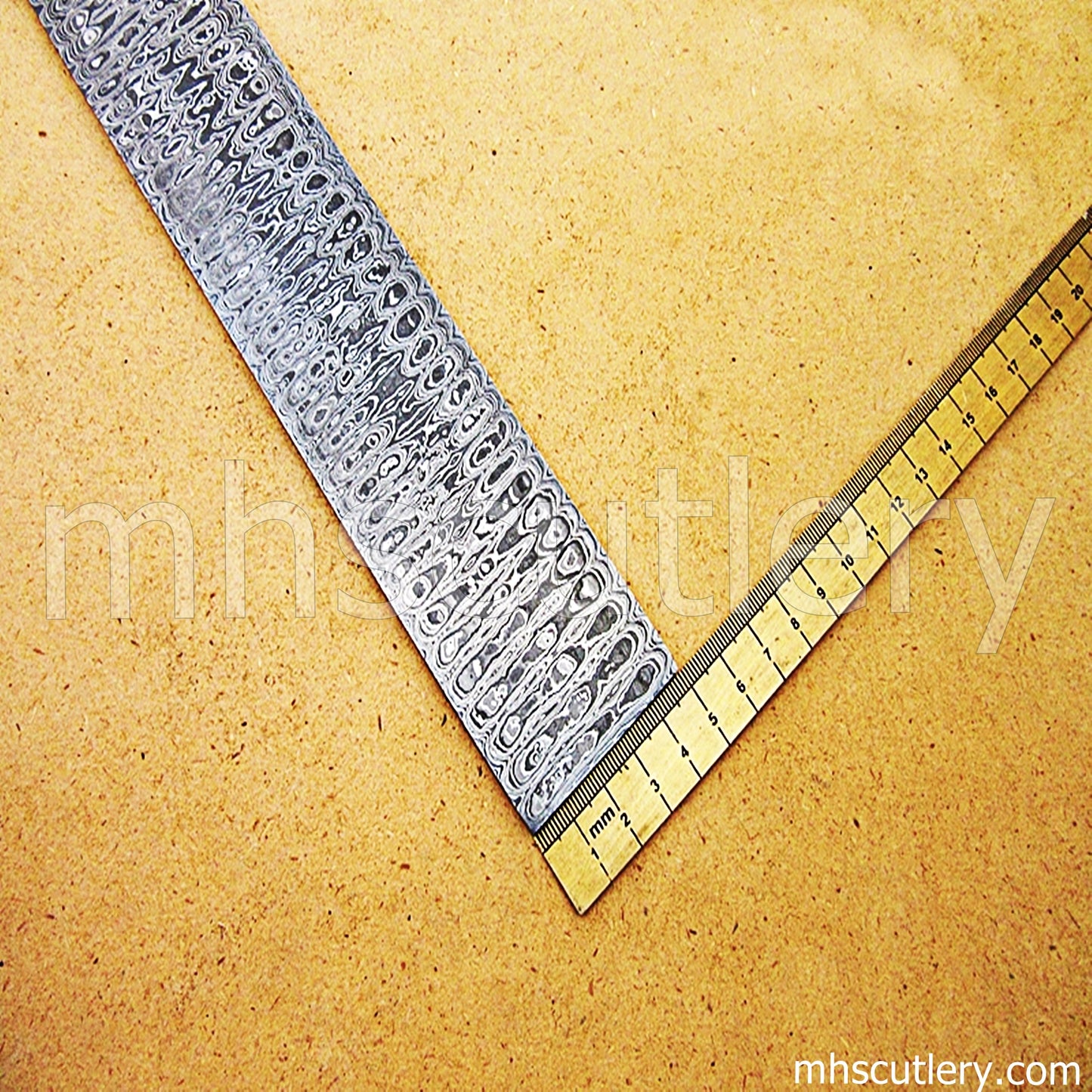 Handmade Damascus Steel Ladder Pattern Billet For Knife Makers | mhscutlery
