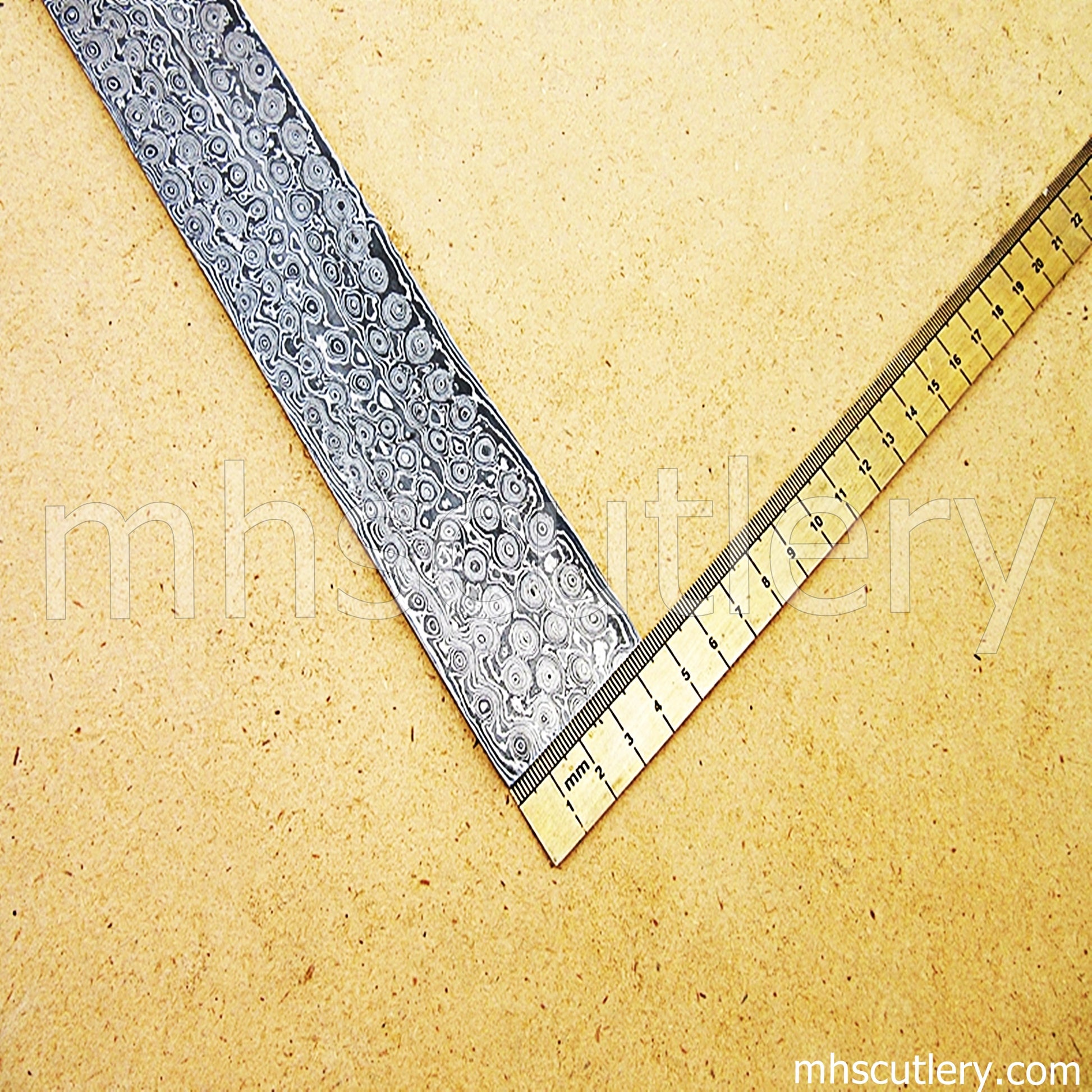 Hand Forged Raindrop Damascus Steel Billet For Knife Making | mhscutlery