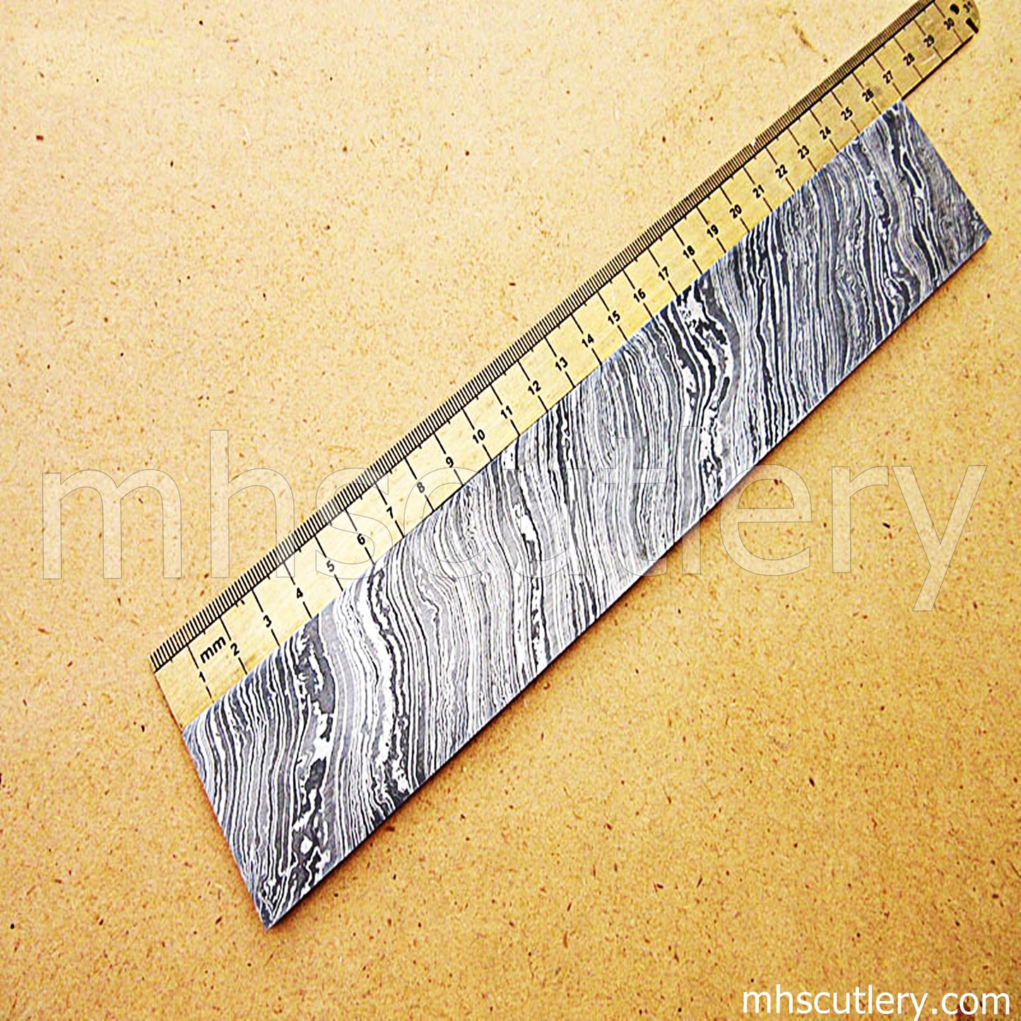 Custom Handmade Twist Damascus Steel Billet For Knife Makers | mhscutlery