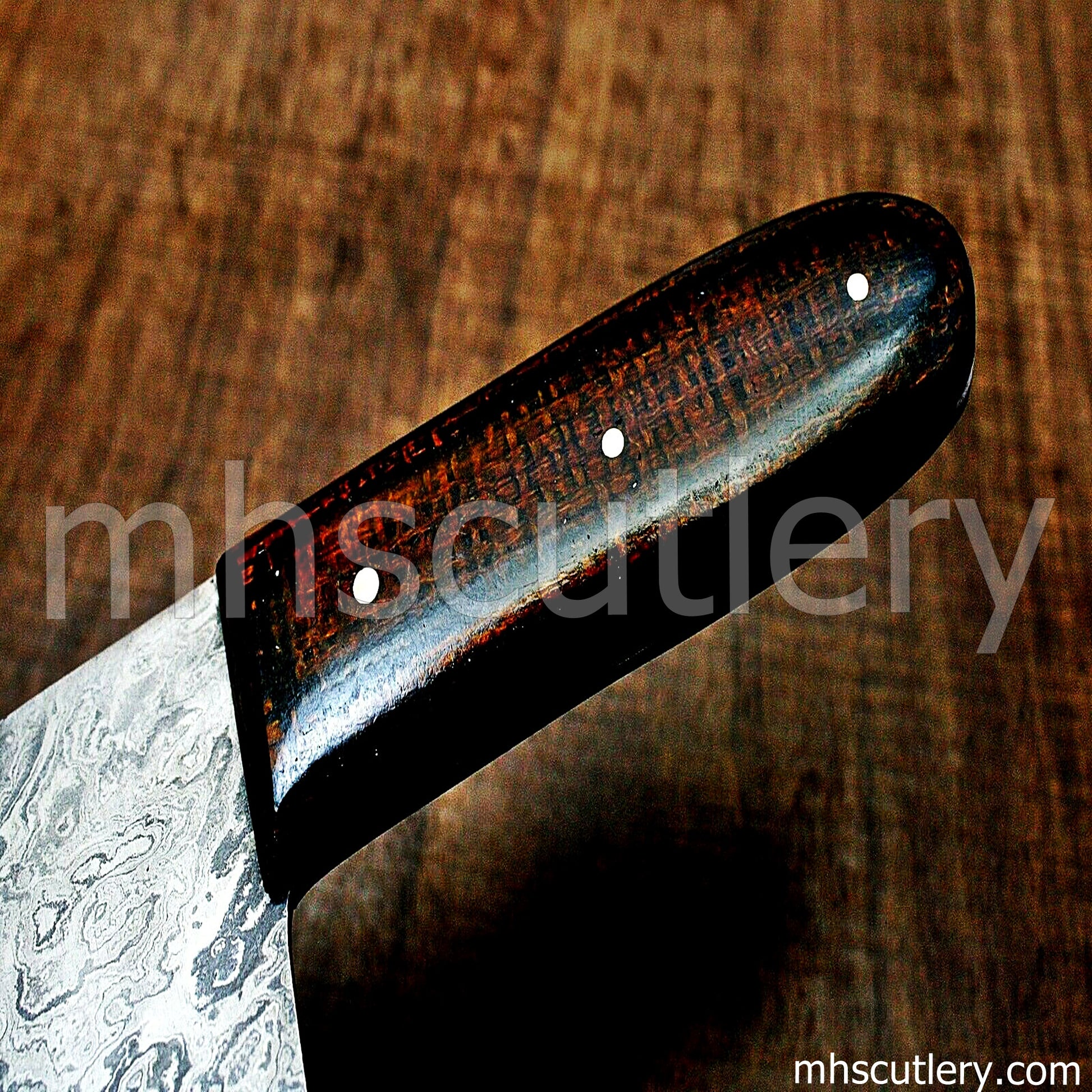Handmade Damascus Steel Japanese Cleaver | mhscutlery