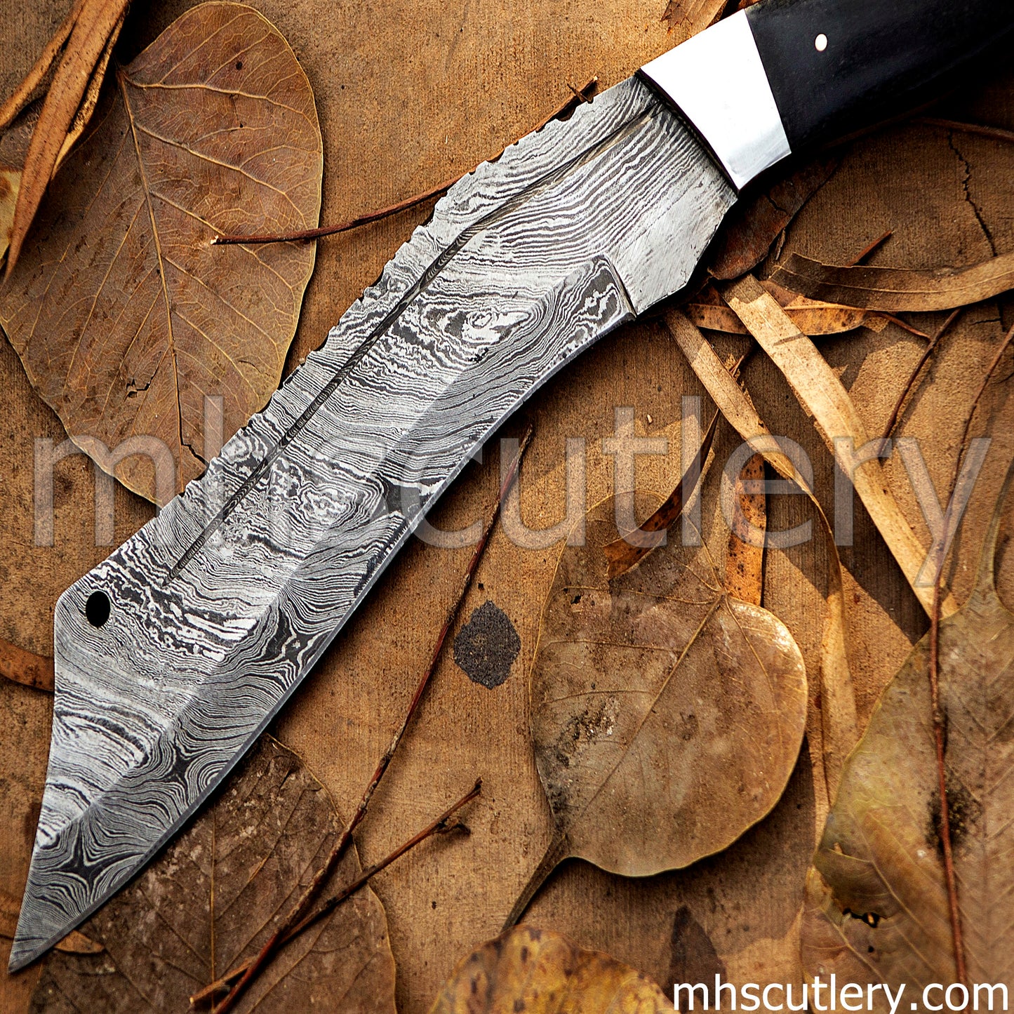 Handmade Damascus Steel Tactical Tanto Survival Machete | mhscutlery