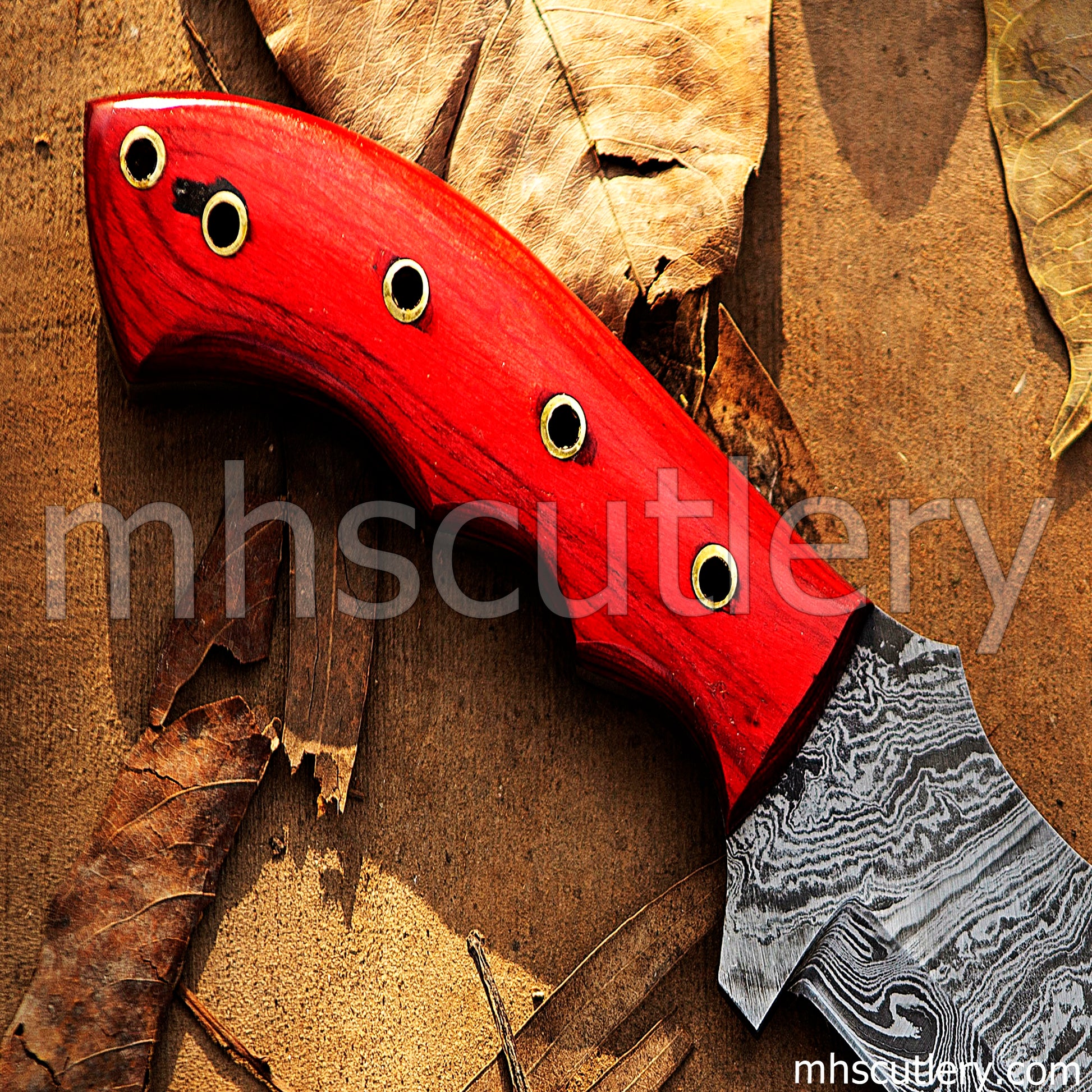 Damascus Steel Survival Tracker Knife | mhscutlery