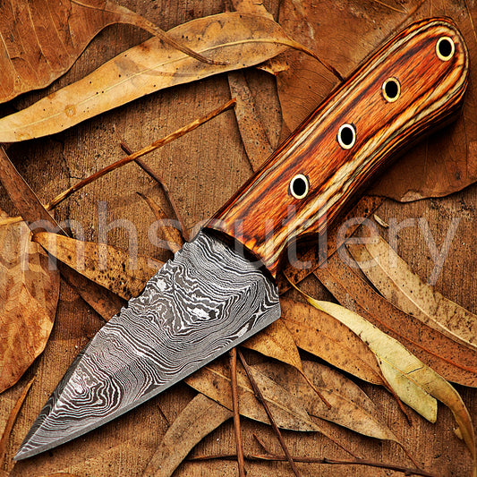 Handmade Damascus Steel Tactical Hunting Skinner Knife | mhscutlery