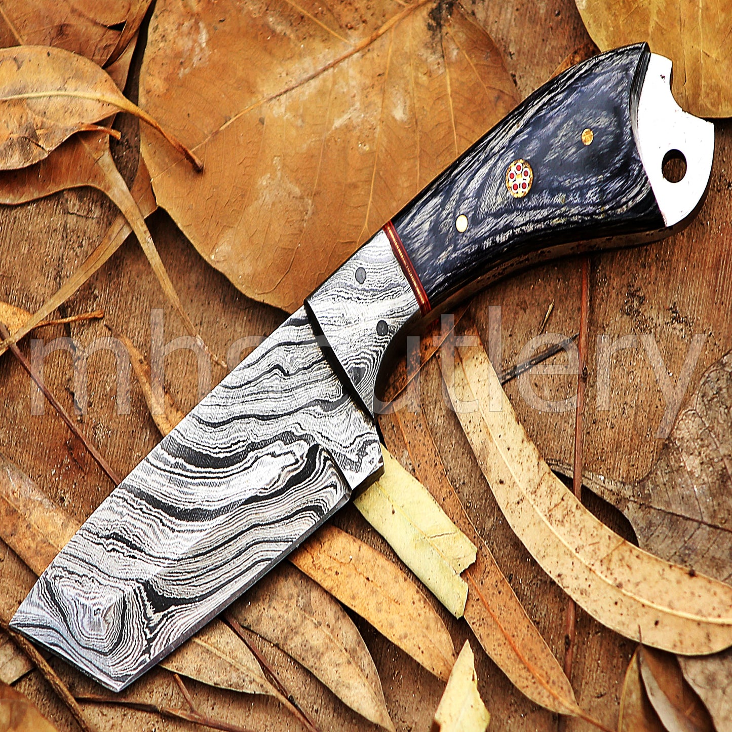 Custom Hand Forged Damascus Steel Tanto | mhscutlery